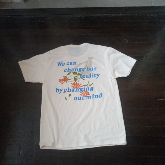 Of Mind Mens Shirt Color Beige Size Large Change Reality We Can Change Our.... - Picture 6 of 6